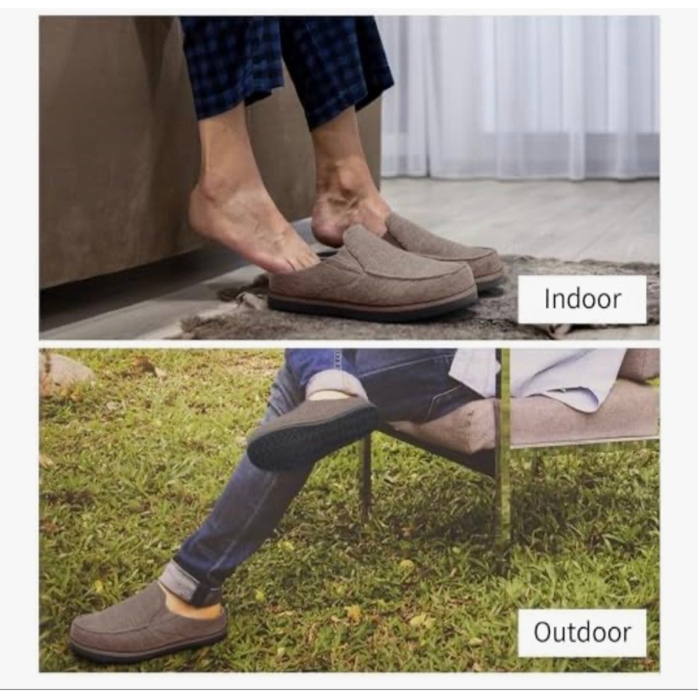 NEW Men's Slippers Arch Support Breathabe House Shoes 9.5 - Picture 4 of 7